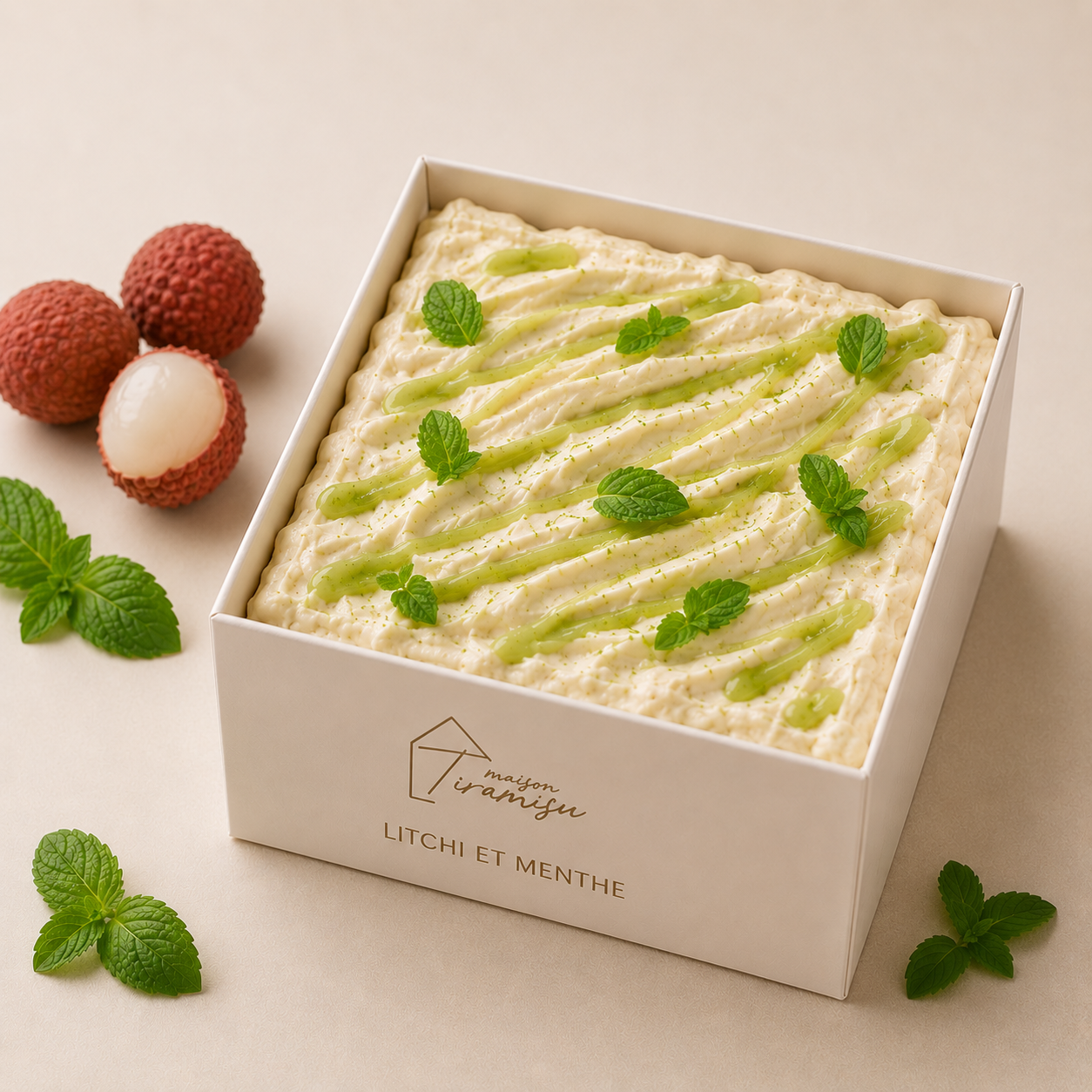 Litchi et menthe